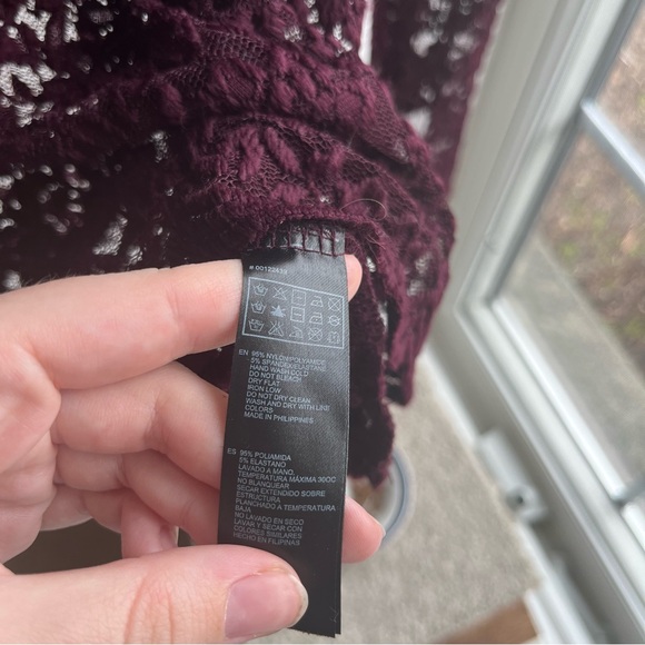 Soft Wine Embroidered Top - Picture 3 of 3